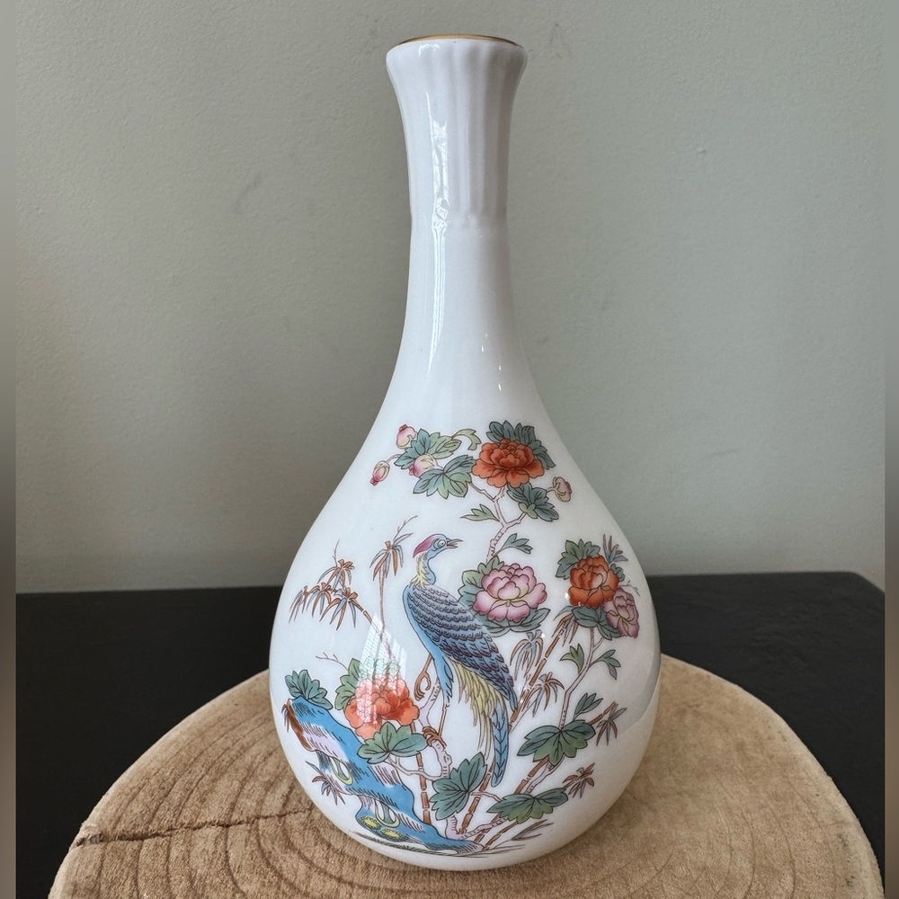 VTG Wedgewood Kutani Crane Bud Vase